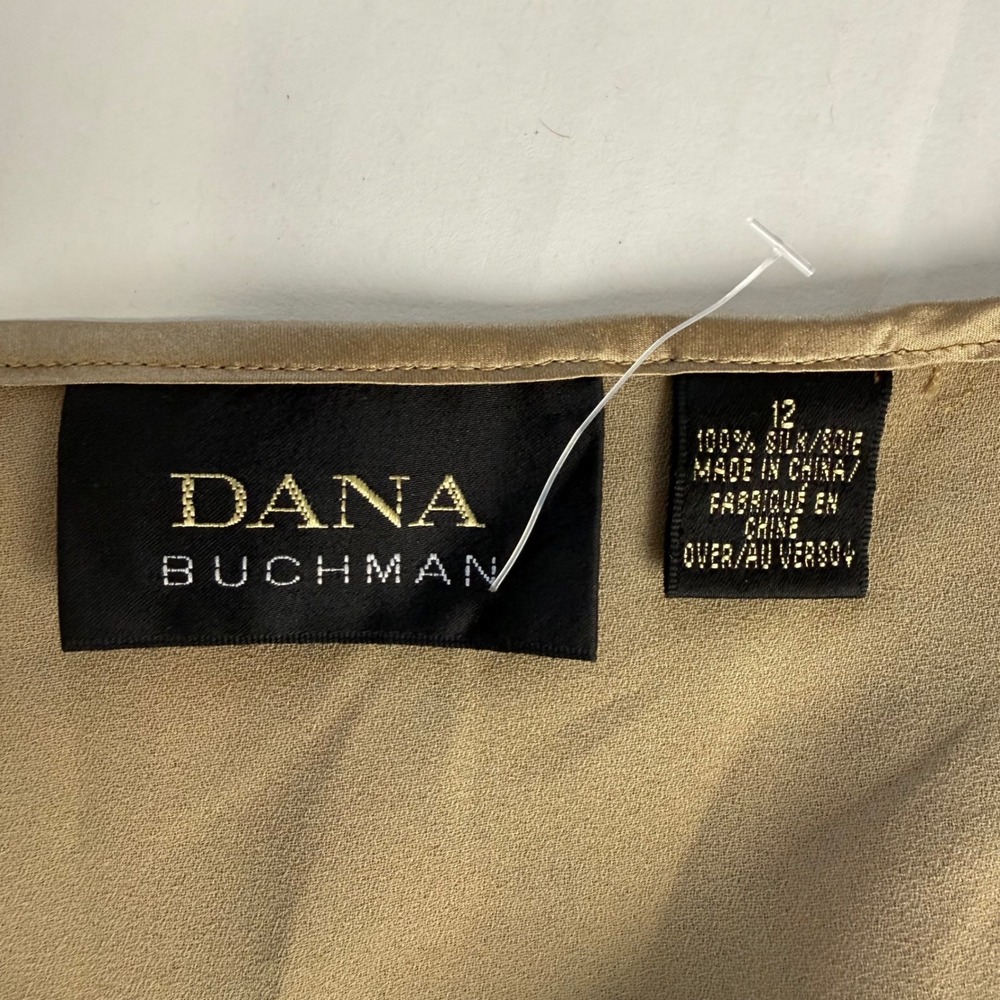 Dana Buchman Silk Maxi Wrap Skirt Orange Paisley Floral Tie Waist Lined Size 12 - Picture 3 of 7